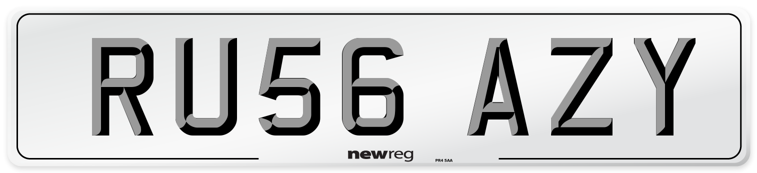 RU56 AZY Number Plate from New Reg